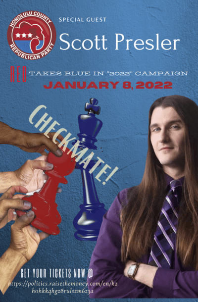 The Honolulu County Republican Party's Jan. 8, 2022, fundraiser featuring Scott Presler