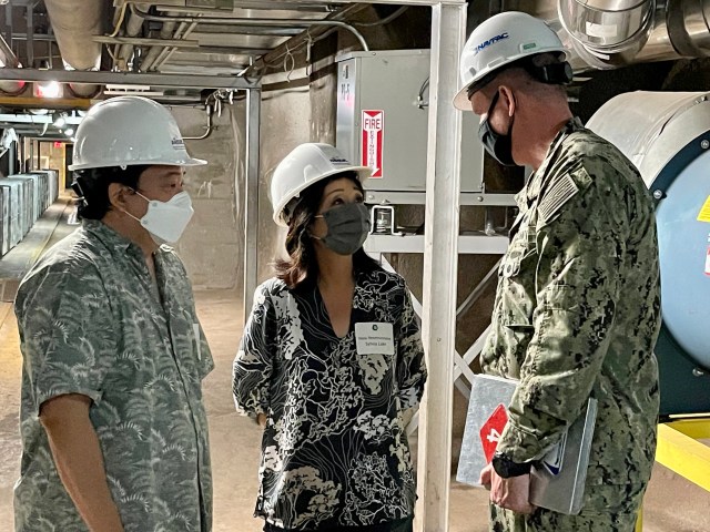 Lawmakers toured the Red Hill Bulk Fuel Storage Facility on Jan. 6, 2022, including Rep. Sylvia Luke and Rep. Ryan Yamane.