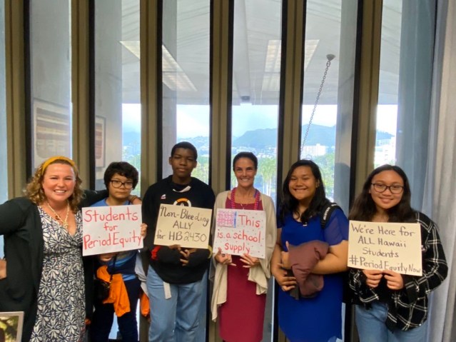 hawaii state captiol period poverty menstrual equity