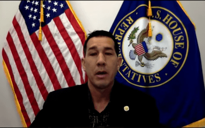 Rep. Kai Kahele questioned Navy officials in a congressional hearing on Jan. 11, 2022.