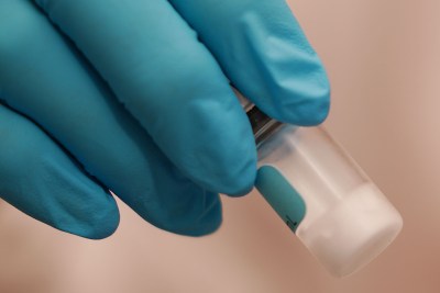 UH JABSOM Microbiology Lab vaccine closeup.
