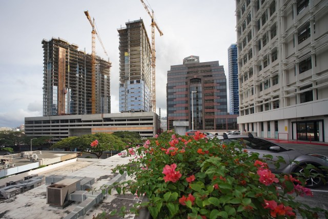 Condominium construction near Ala Moana Center.