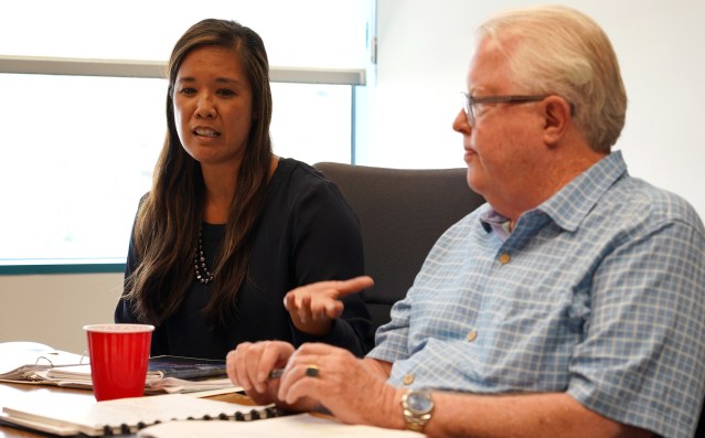 Honolulu Police Commission Chair Shannon Alivado and Vice Chair Jerry Gibson talk to the Civil Beat Editorial Board, April, 28, 2022.