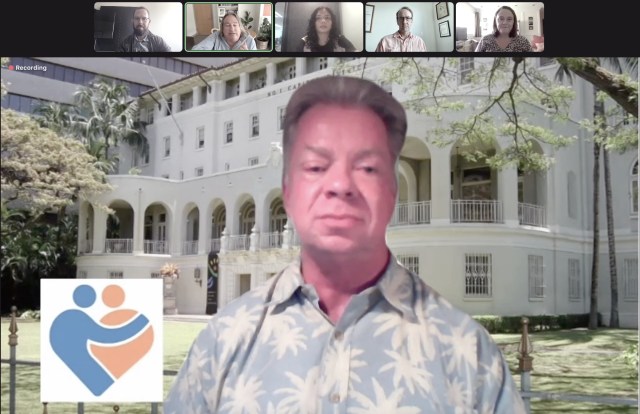 Hawaii long-term care ombudsman John McDermott talks to the Civil Beat Editorial Board, April 20, 2022.