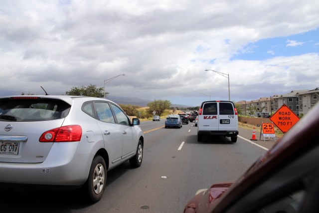 A photo of Kihei traffic