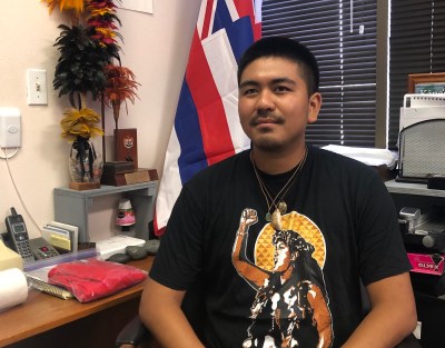Kainoa Azama is a Native Hawaiian, a student at the University of Hawaii, chair of the Honolulu Youth Commission and an advocate for the demilitarization of Hawaii.