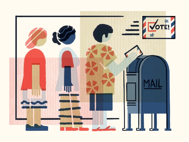 Illustration of vote by mail