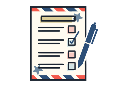 Election illustration of a ballot