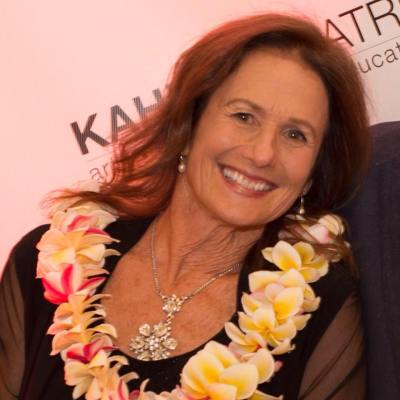 Goodwin, then the executive director of the Kahilu Theatre. hosting a sponsorship event for the community in 2019.