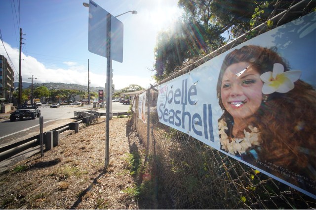State House candidate Joelle Seashell's campaign sign located near the 11th Avenue onramp.