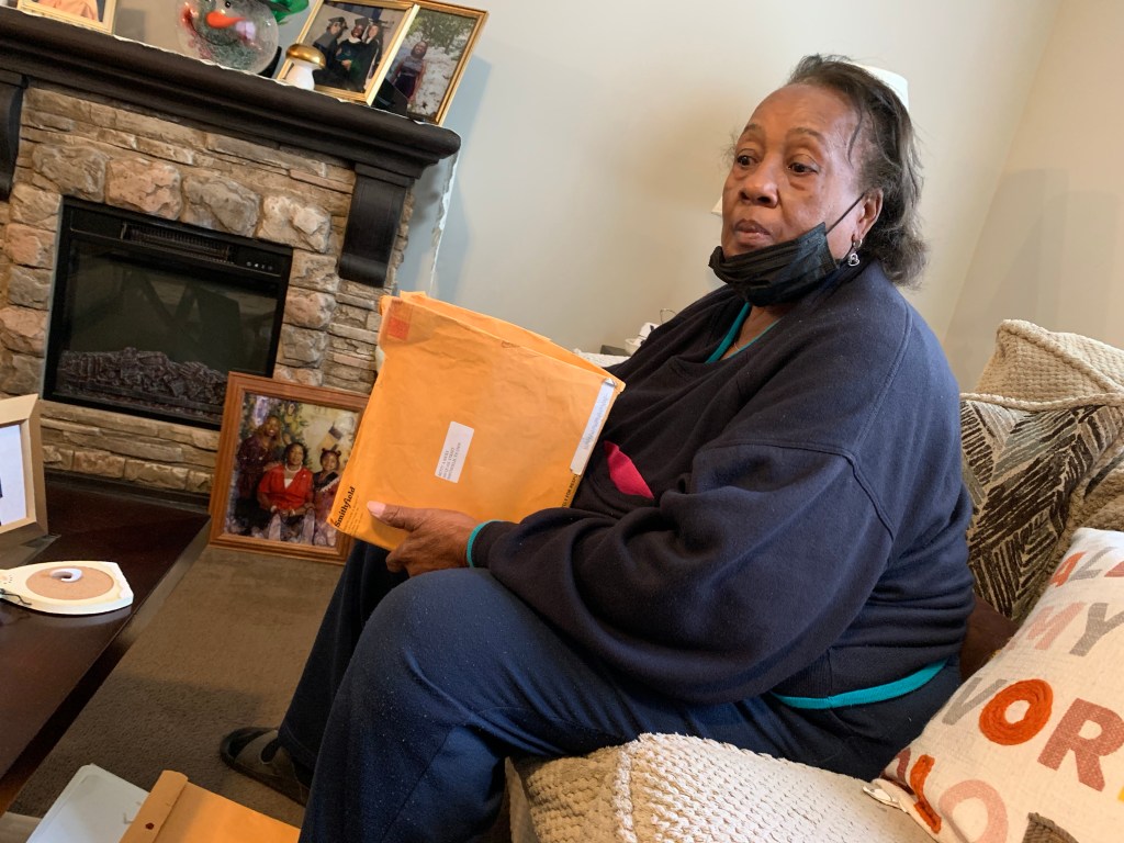 Betty Ricks sits in her home in Smithfield, Virginia