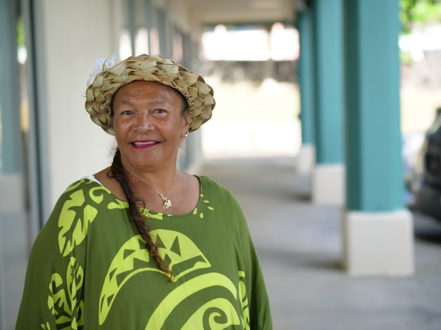 Elizabeth Mercy Kaleo from Hau'ula, HI on Thursday, August 4, 2022. (Civil Beat photo Ronen Zilberman)