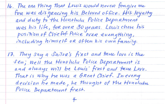 Katherine Kealoha said in a court filing that her estranged husband Louis Kealoha never forgave her for allegedly taking a photo with cocaine on his Honolulu Police Department desk. Katherine says the photo doesn't really exist.