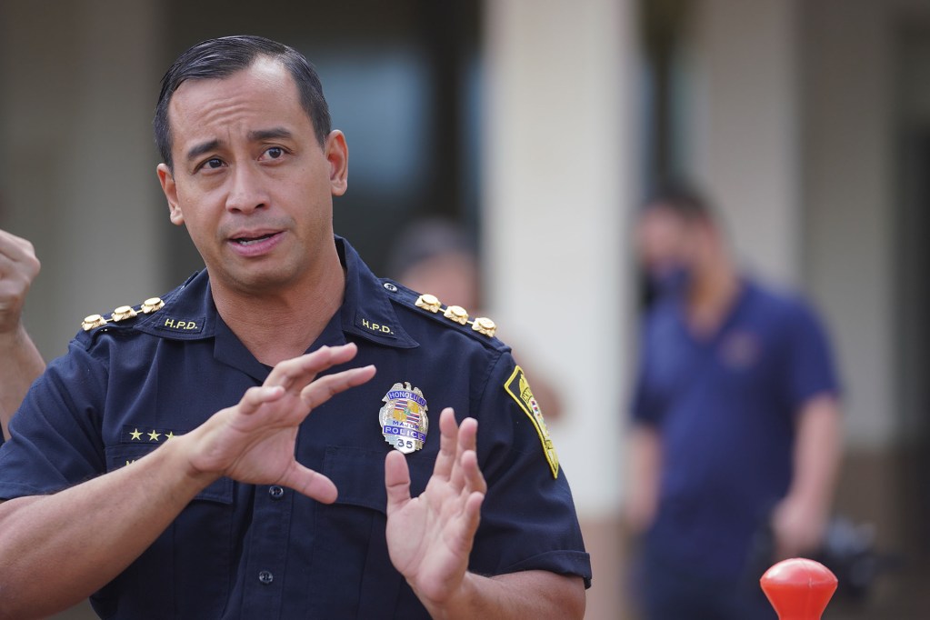 HPD police Training Division Major Mike Lambert at the Honolulu Police Training Academy also known as Ke Kula Maka'i out in Waipahu.