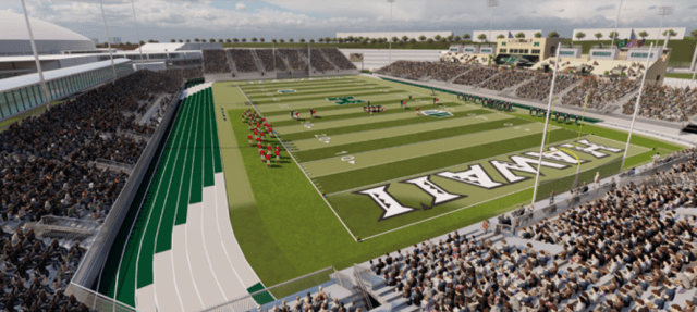 A rendering of the Ching Athletics Field.