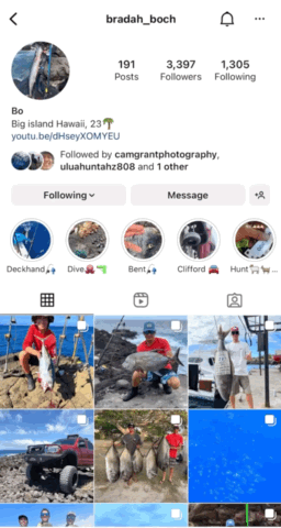 Bochan Johnson Instagram profile