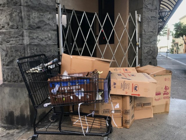 Chinatown Homelessness Homeless hostile architecture barriers