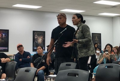 Ron Fitzgerald and Sam A‘i spoke at a recent briefing on PFAS held by the Hawaii Army National Guard. They said they are concerned about the potential impact of PFAS on their farm.