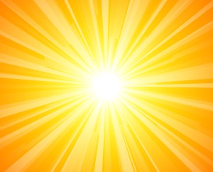 Yellow orange exploding star burst background vector illustration