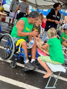 Turalde's family paddles for the Puna Canoe Club and he was one of the youngest paddlers to complete the Moloka'i Hoe (the canoe race from Moloka'i-to-O'ahu). (Naka Nathaniel/Civil Beat/2023)
