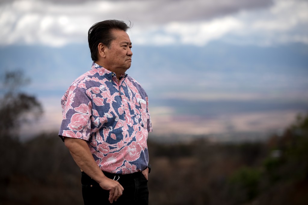 Rep. Kyle Yamashita, who represents parts of Upcountry, said he took the House Finance Committee to Kula to see the importance of investing in soil conservation. (Nathan Eagle/Civil Beat/2023)