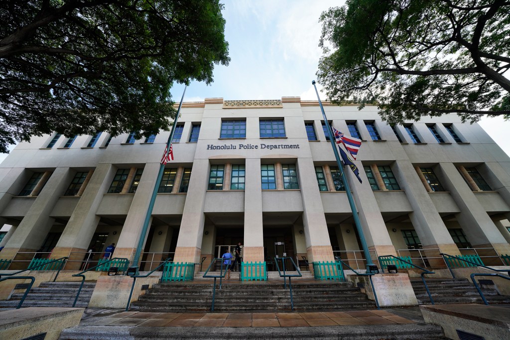The Honolulu Police Department headquarters building is photographed Wednesday, 15, 2023, in Honolulu. (Kevin Fujii/Civil Beat/2023)