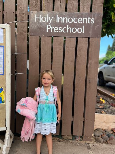 Megan Cochran’s daughter attended Holy Innocents Preschool before the school was lost in the Aug. 8 fires.
