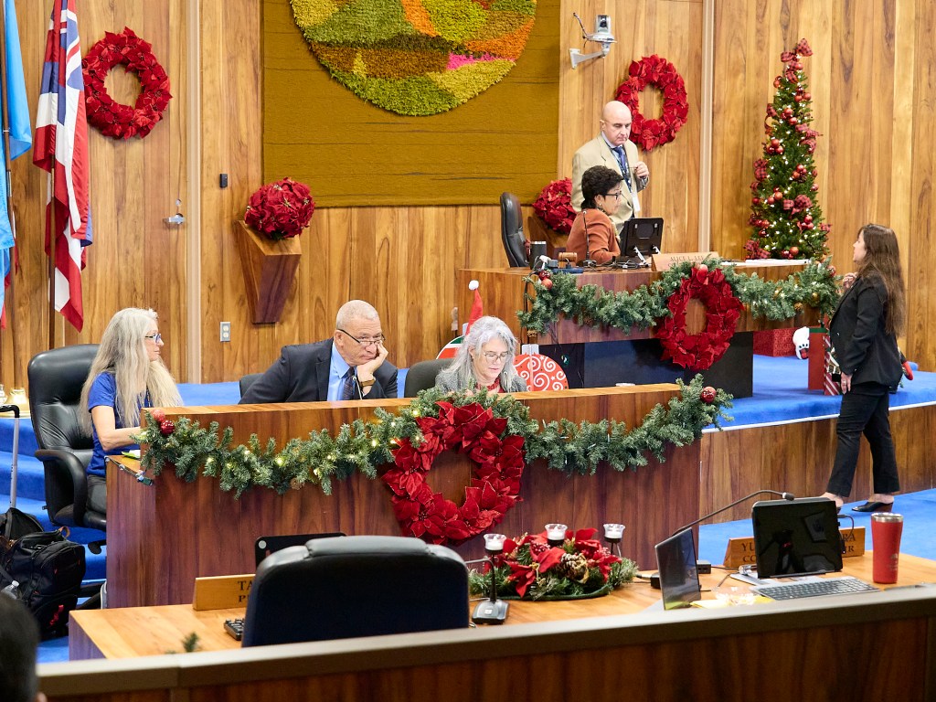 In early December, the Maui County Council agreed to pass a tax initiative recommended by Mayor Richard Bissen that would eliminate property taxes for short-term rental property owners who agreed to convert their rentals to long-term spaces for Maui fire victims. (David Croxford/Civil Beat/2023)