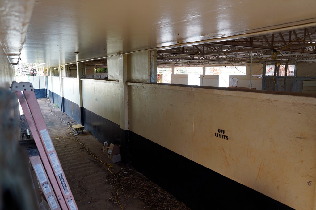 Radford High School is undergoing renovations to meet Title IX requirements photographed Monday, Feb. 12, 2024, in Honolulu. (Kevin Fujii/Civil Beat/2024)