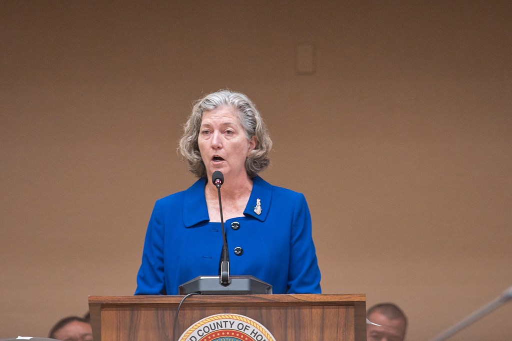 City and County of Honolulu Council meeting to hear budget proposals from various departments within the local government. Morning activities photographed March 13, 2024 included Laura H. Thielen newly assigned Parks and Recreation Director(David Croxford/Civil Beat/2024)