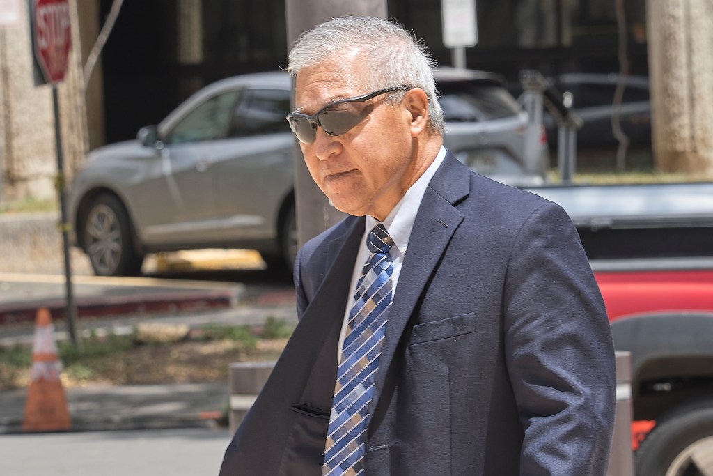 Former Honolulu Prosecuting Attorney Keith Kaneshiro photographed at the Prince Jonah Kalanianaole Federal building and US Courthouse March 20th, 2024 during the corruption trial.