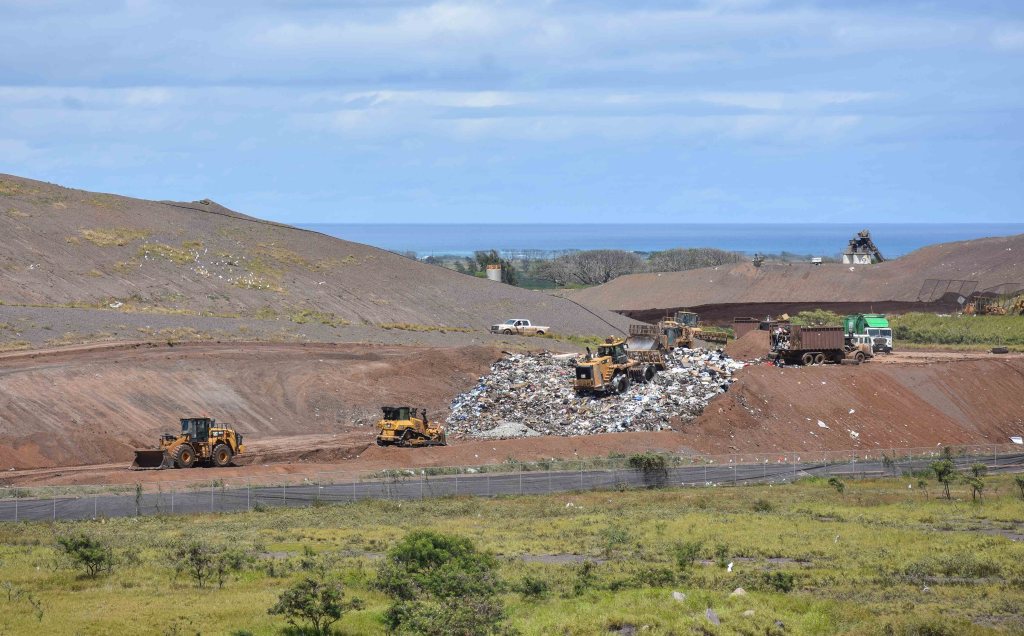 The Central Maui Landfill on Maui is nearing capacity and does not have enough space to handle the estimated 400,000 cubic yards of non-recyclable debris and ash from the Lahaina fire. (Cammy Clark/CIvil Beat/2024)