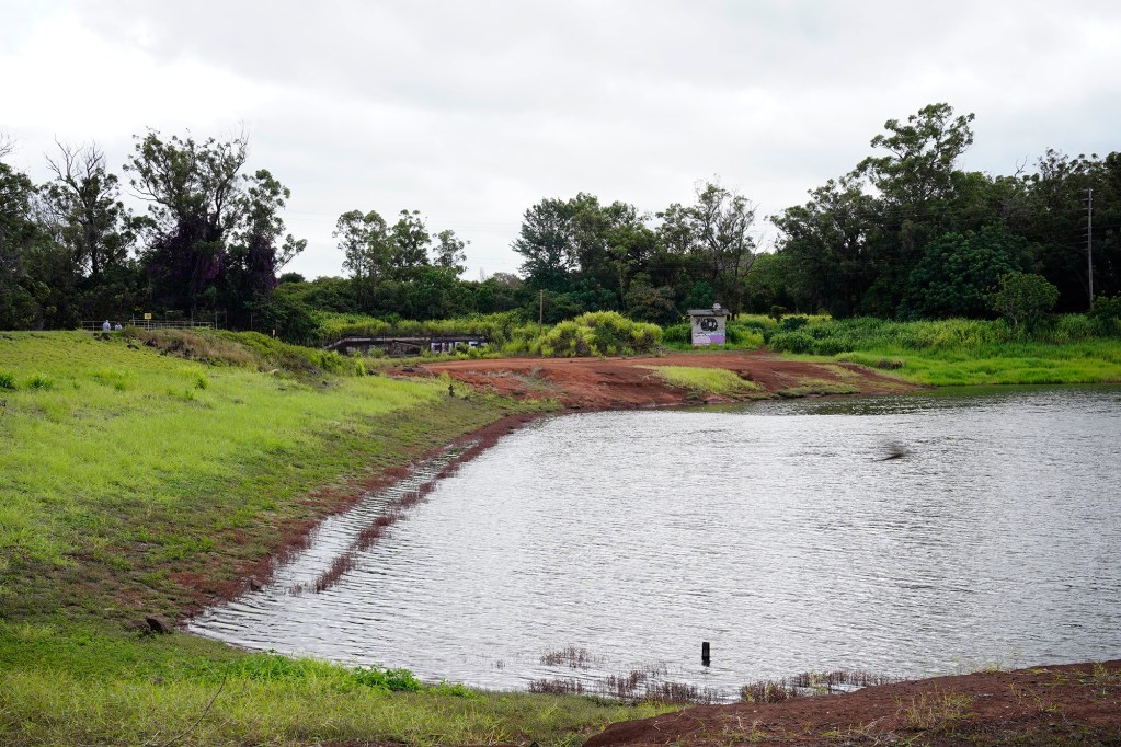 The Wahiawa Dam and Reservoir are photographed  Monday, Aug. 5, 2024, in Wahiawa. (Kevin Fujii/Civil Beat/2024)
