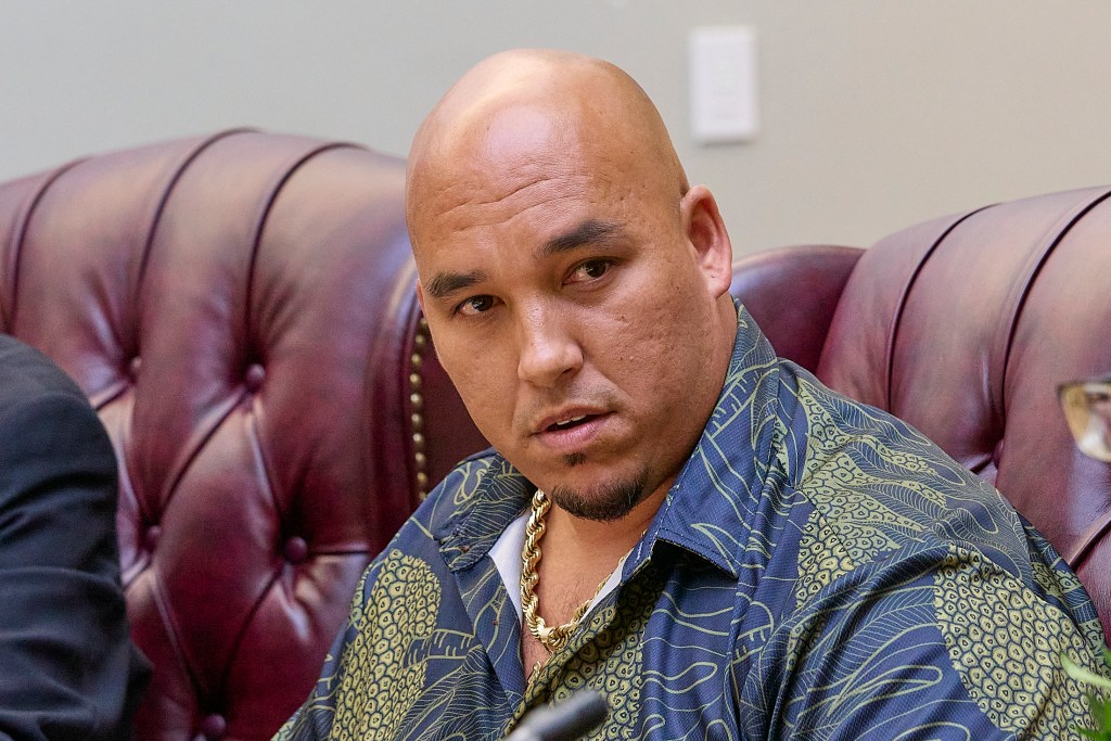 OHA Trustee Keoni Souza photographed 12.4.24 (David Croxford/Civil Beat/2024)