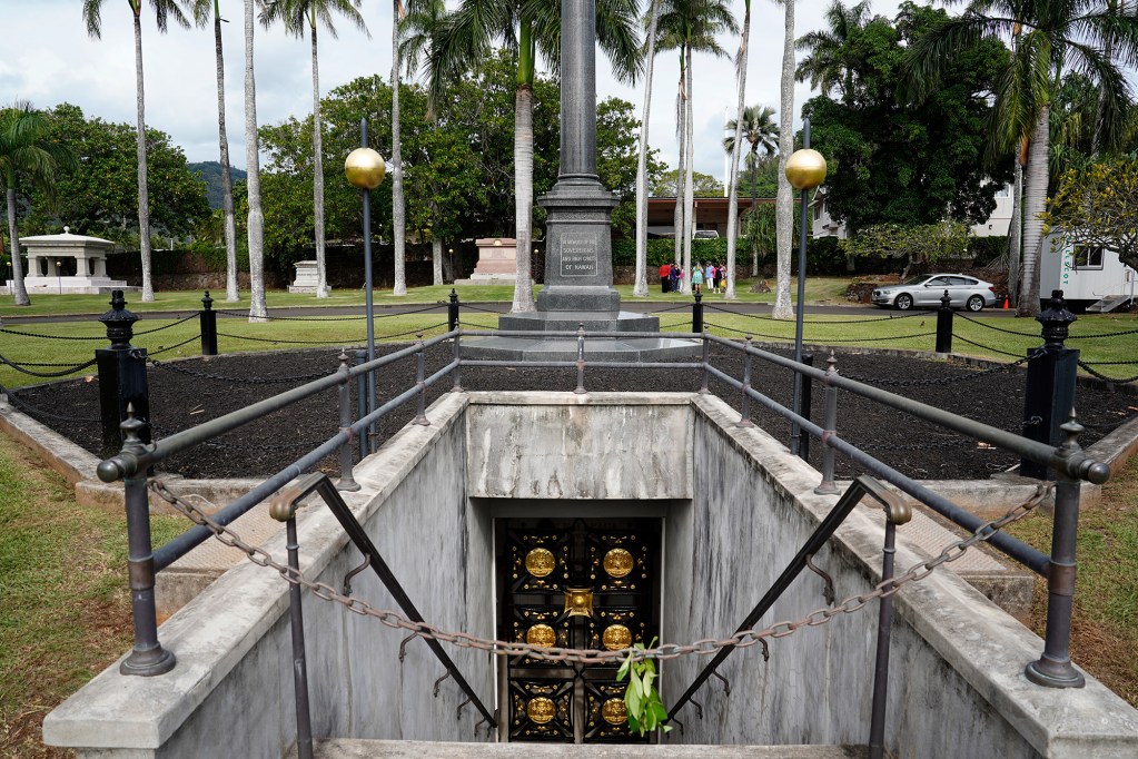 Mauna ʻAla is photographed Wednesday, Dec. 4, 2024, in Honolulu. Currently under DLNR jurisdiction, the Royal Mausoleum of Hawaii is the final resting place for the Kamehameha and Kalākaua. (Kevin Fujii/Civil Beat/2024)