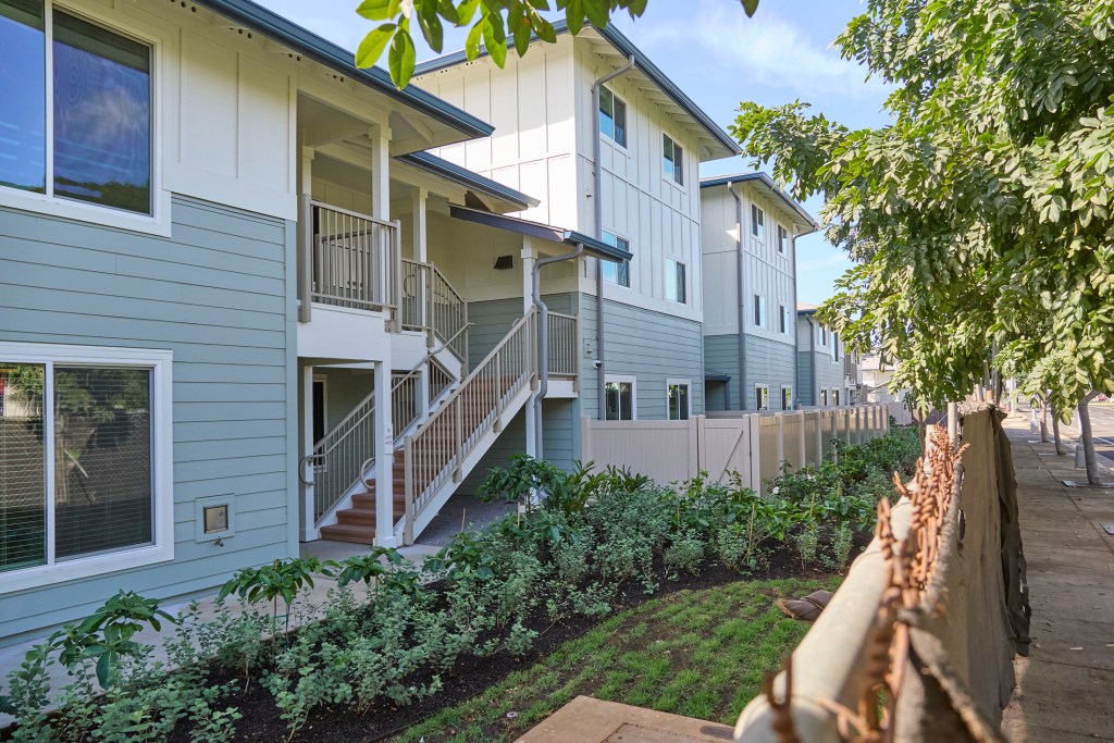 Affordable Housing units around the new Parkway Village Preschool photographed January 10th, 2025 (David Croxford/Civil Beat/2025)