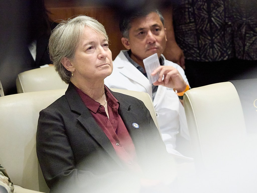 Hawaii Governor Dr. Joshua Green held a press conference to talk about changes to laws that he will try to bring to the legislature this year to enforce restrictions on the purchase, selling and firing off of Aerial Fireworks.(David Croxford/Civil Beat/2025)