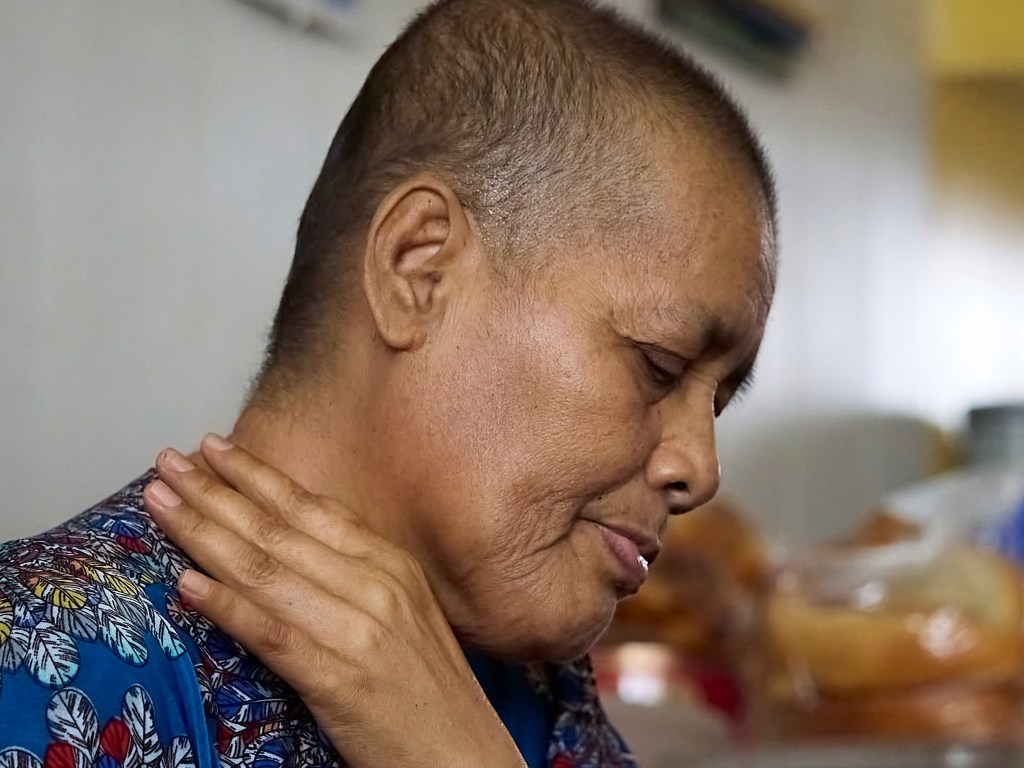 Ermina George is a Polynesian Breast Cancer victim who is surviving while enduring chemotherapy treatments.