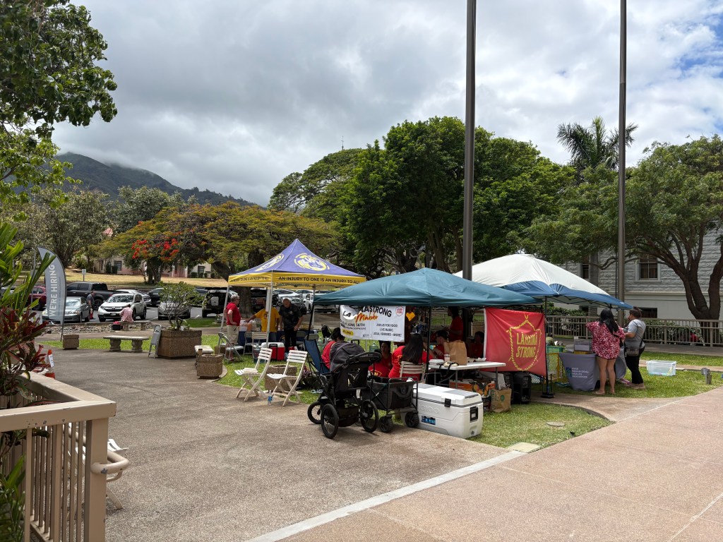 Nearly 200 people signed up to testify on Mayor Richard Bissen's controversial plan to convert thousands of vacation rentals into long-term housing during a meeting of the Maui County Council's Housing and Land Use Committee. (Erin Nolan/Civil Beat/2025)