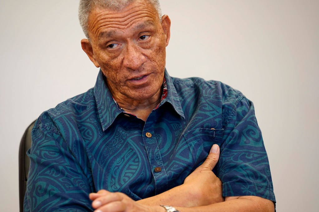 Maui Mayor Richard Bissen talks story with Honolulu Civil Beat Monday, Aug. 4, 2025, in Wailuku. Catching up with government officials two years after the fires on Maui. (Kevin Fujii/Civil Beat/2025)