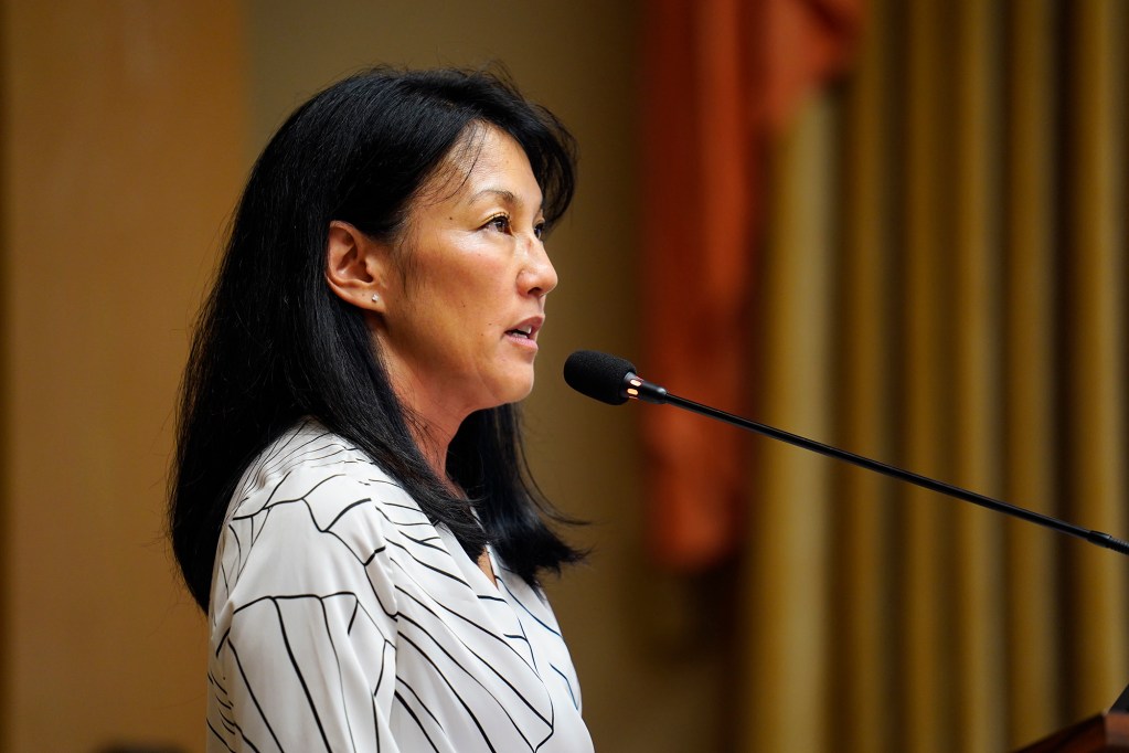 Department of Planning and Permitting Director Dawn Takeuchi Apuna answers questions from members of the Honolulu Council Government Efficiency & Customer Services (GCS) Committee Thursday, Sept. 25, 2025, in Honolulu. (Kevin Fujii/Civil Beat/2025)
