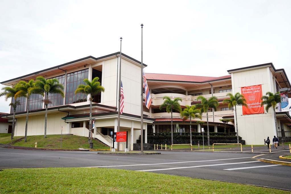 The University of Hawaiʻi Hilo campus is photographed Tuesday, Dec. 16, 2025, in Hilo. (Kevin Fujii/Civil Beat/2025)