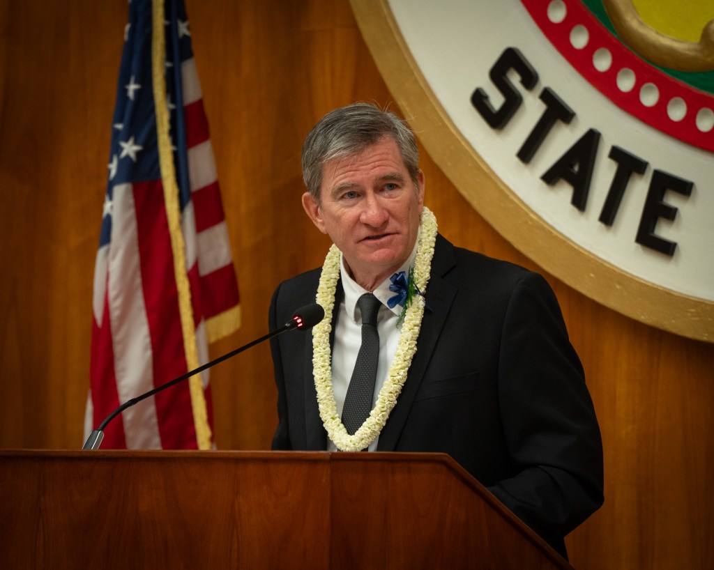 Chair Tommy Waters at City Council chambers in Honolulu May 13, 2026. (Craig Fujii/Civil Beat/2026)