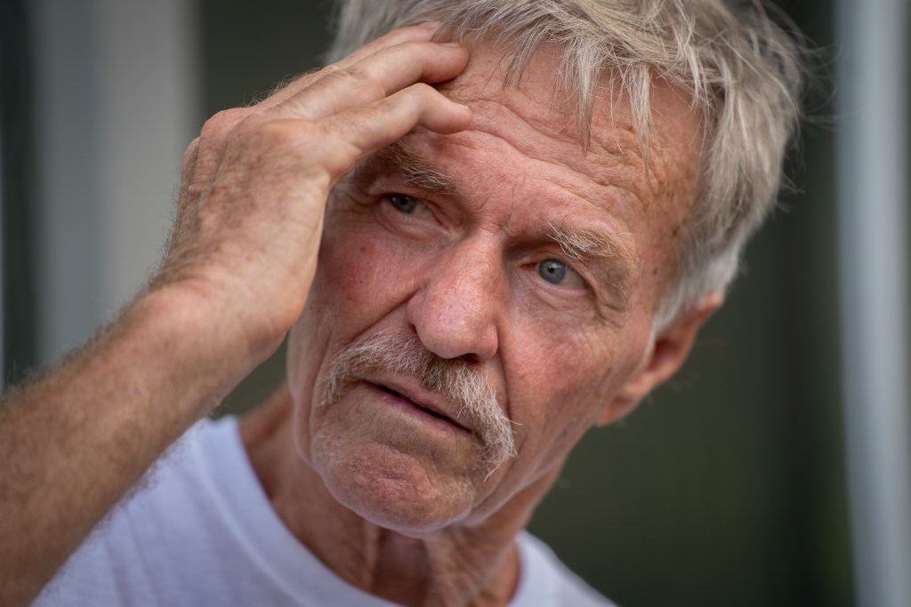 Aikido instructor Xavier Staub said his head wasn't quite right for weeks after dogs belonging to state Rep. Chris Muraoka attacked him March 27th. He was photographed at his Mākaha home June 10, 2026. (Craig Fujii/Civil Beat/2026)