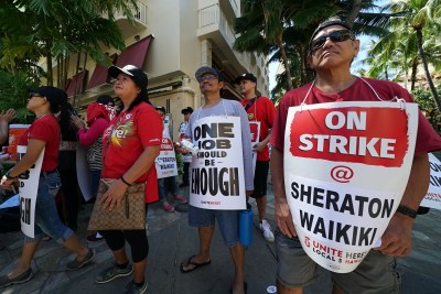 2,700 Workers Strike At Popular Waikiki Hotels
