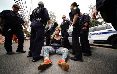 Police Arrest 28 Protesters Blocking Construction At Waimanalo Park