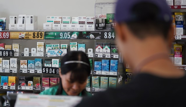 Juul Vape e cigarette material at 7 11 convenience shop at McCully Shopping Center.
