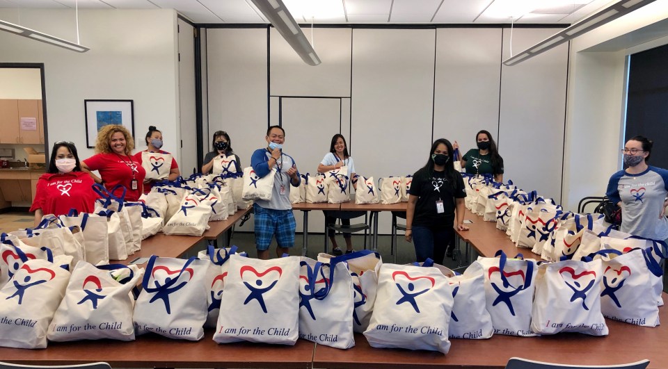 The Friends of CASA -- Court-Appointed Special Advocates -- put together "Aloha We Care" packages for 89 families across Oahu, using donations from a variety of people and organizations. 