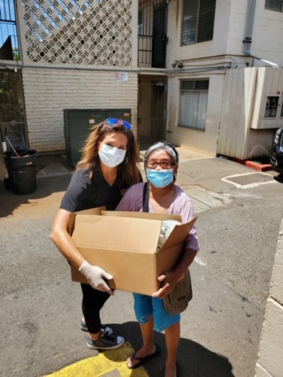 Integrated Facility Services Hawaii, a maintenance and site management company, donated 100 care packages to residents in their buildings. 