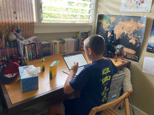 desk, school, distance learning, The New Classroom, education, Hawaii
